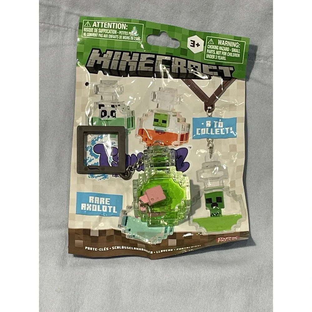 NEW Minecraft Mojang Tsunameez Keychain Potion‎ Bottle Mini Mystery Figure - Pig